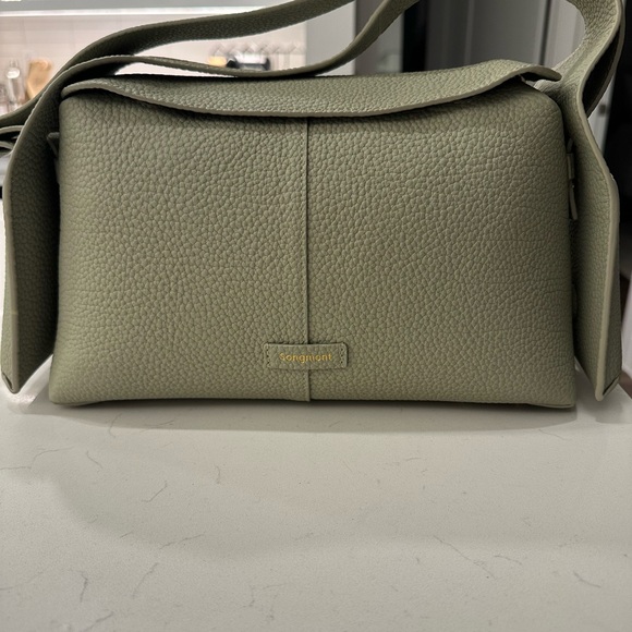Songmont Sage Green Leather Shoulder Bag - Picture 15 of 16